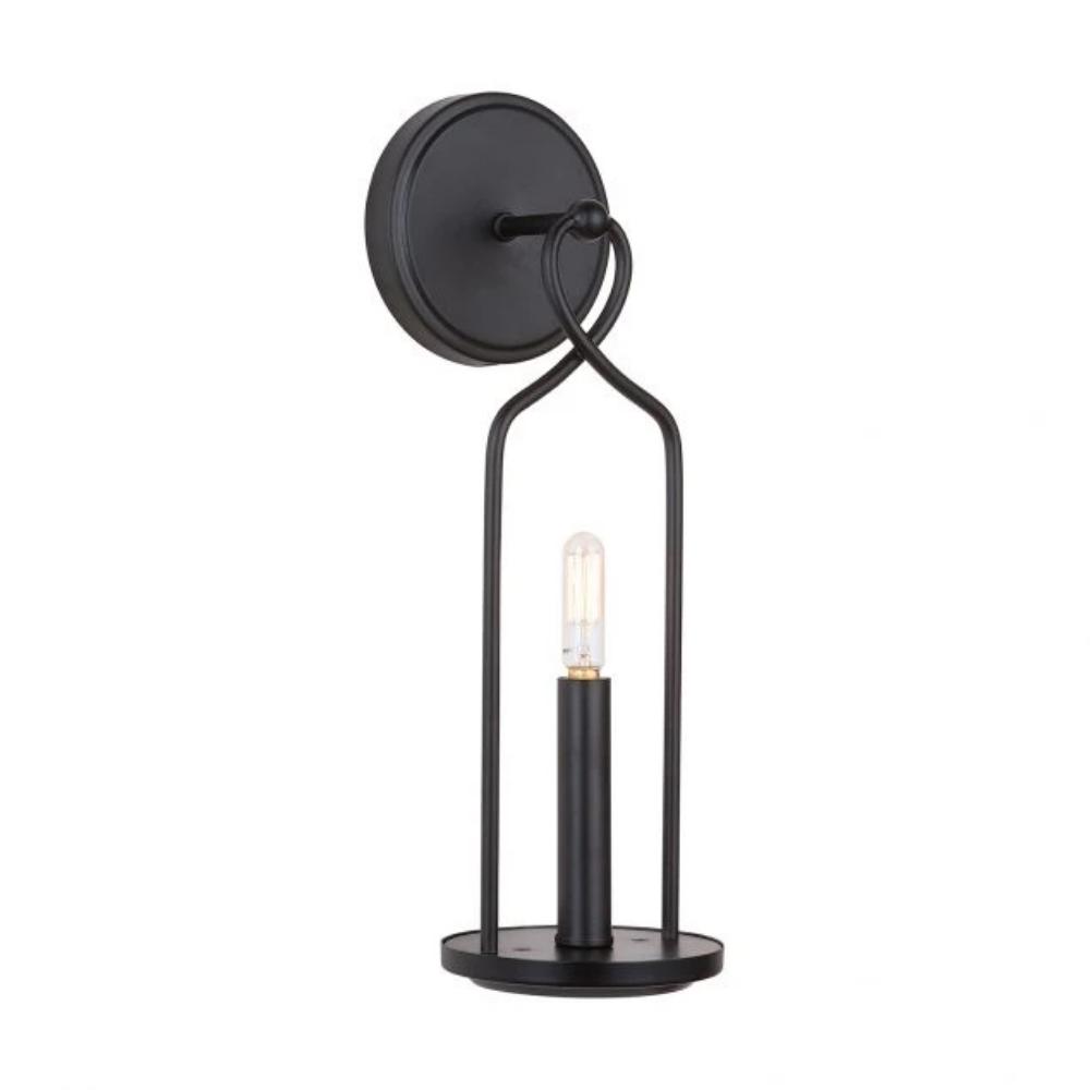 Sonnet Sconce, 1-Light Sconce, Matte Black