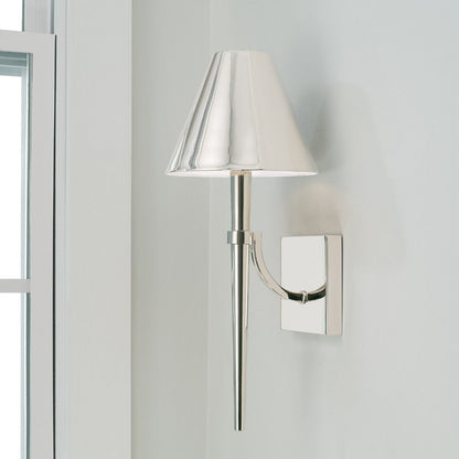 Audrey Sconce, Sconce, Polished Nickel