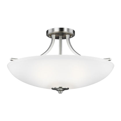 Barton 3-Light Semi-Flush Pendant, Pendant, Brushed Nickel