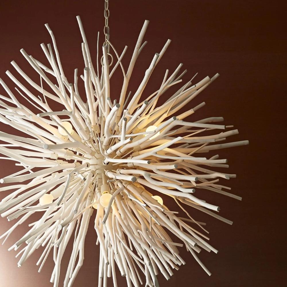 Enzo Chandelier, Chandelier, White Wash