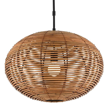 Poe Pendant, Pendant, Satin Black/Natural