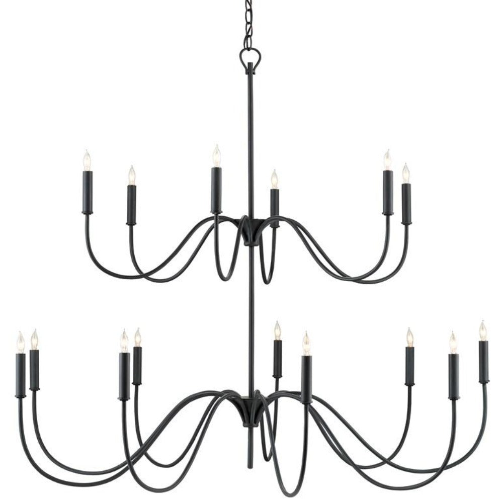Aria Black Chandelier, Chandelier, Antique Black 