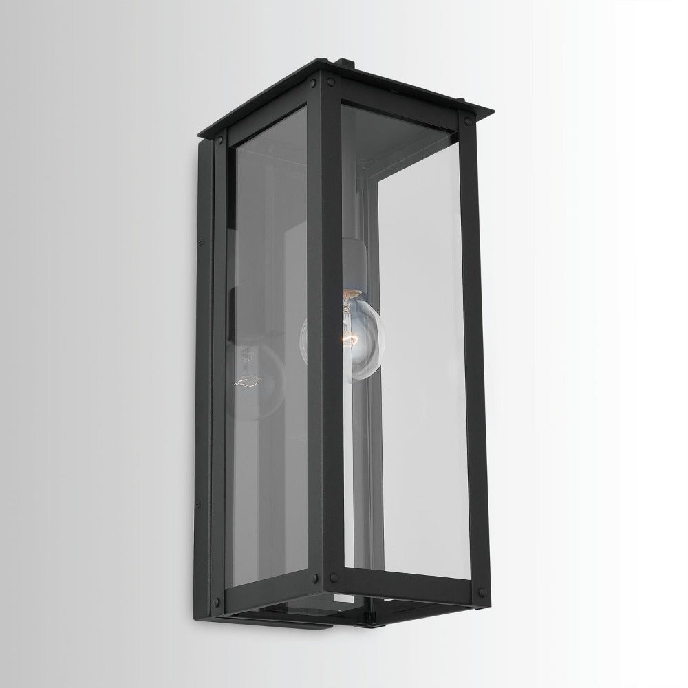 Maci 8" 1-light Outdoor Wall Lantern, Sconce, Black