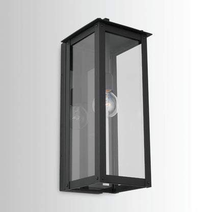 Maci 8" 1-light Outdoor Wall Lantern, Sconce, Black