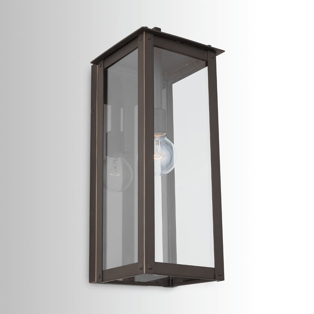Maci 8" 1-light Outdoor Wall Lantern, Sconce, Oiled Bronze