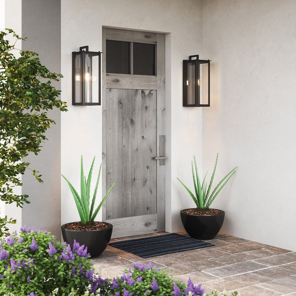 Maci Outdoor Wall Lantern, Sconce, Black