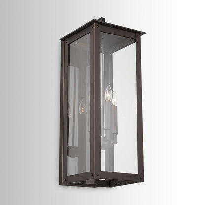 Maci 11" 4-light Outdoor Wall Lantern, Sconce, Oiled Bronze