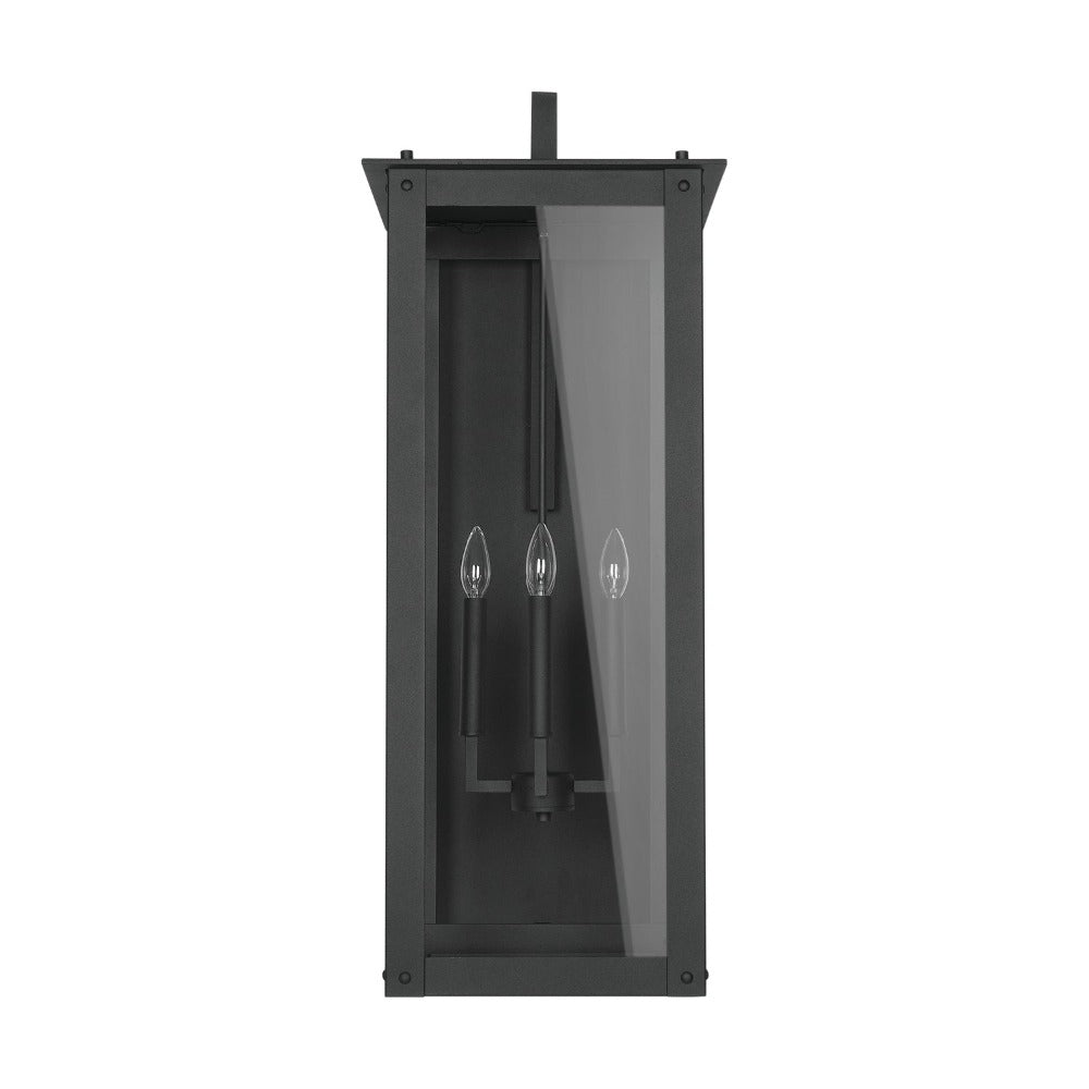 Maci 14" 4-light Outdoor Wall Lantern, Sconce, Black