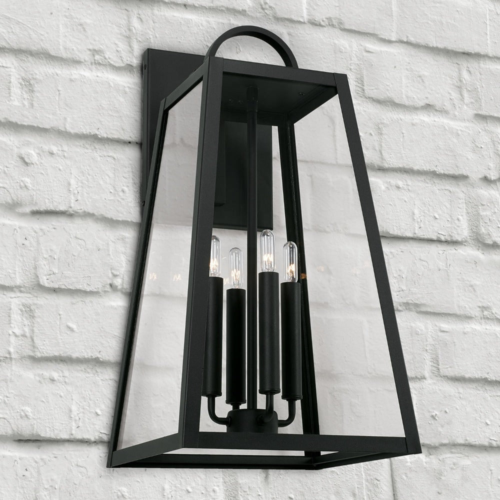 Andrew 4-light Outdoor Wall Lantern, Sconce, Black
