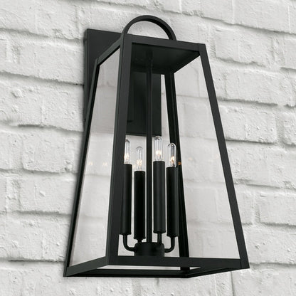 Andrew 4-light Outdoor Wall Lantern, Sconce, Black