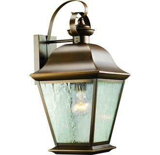 Mount Vernon Outdoor Sconce in Black, by Kichler, 9707OZ