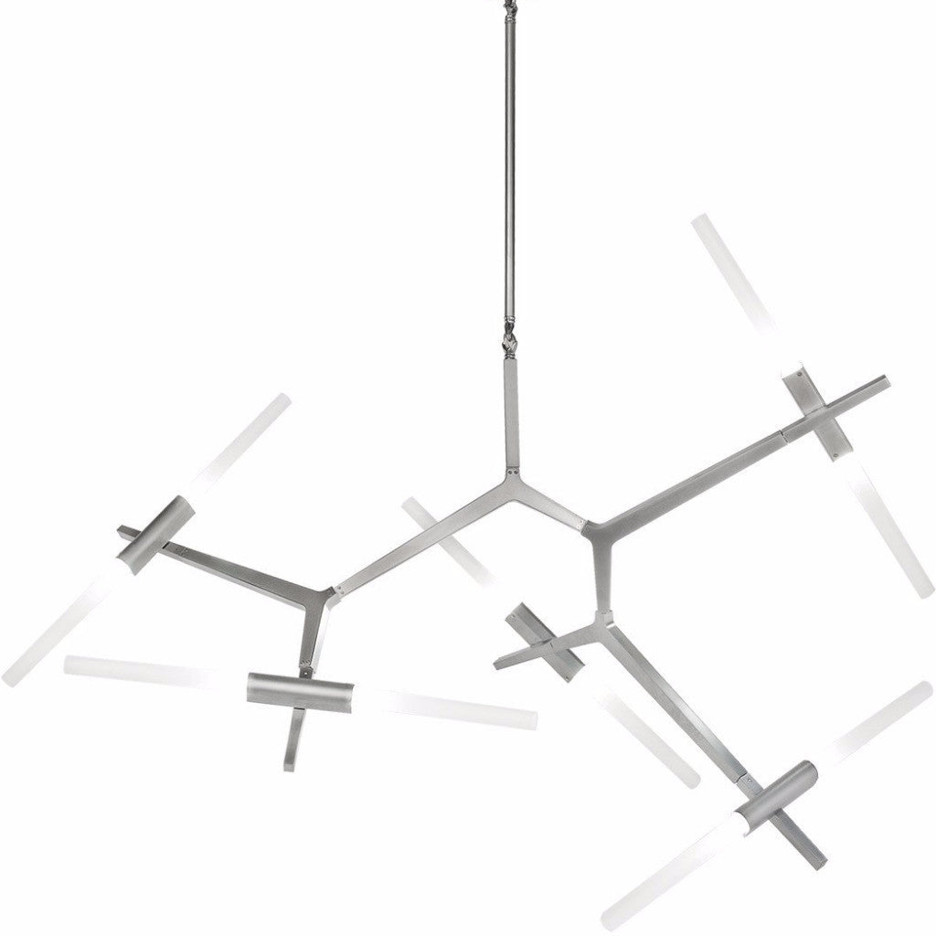 Chrome Mid-Century Modern LED San Vicente 10 light Sputnik Chandelier by Avenue Lighting HF8059-10-CH