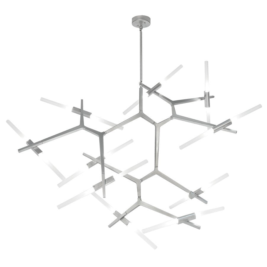 Mid-Century Modern LED Chrome San Vicente Blvd 20 light Sputnik Chandelier by Avenue Lighting HF8061-20-CH