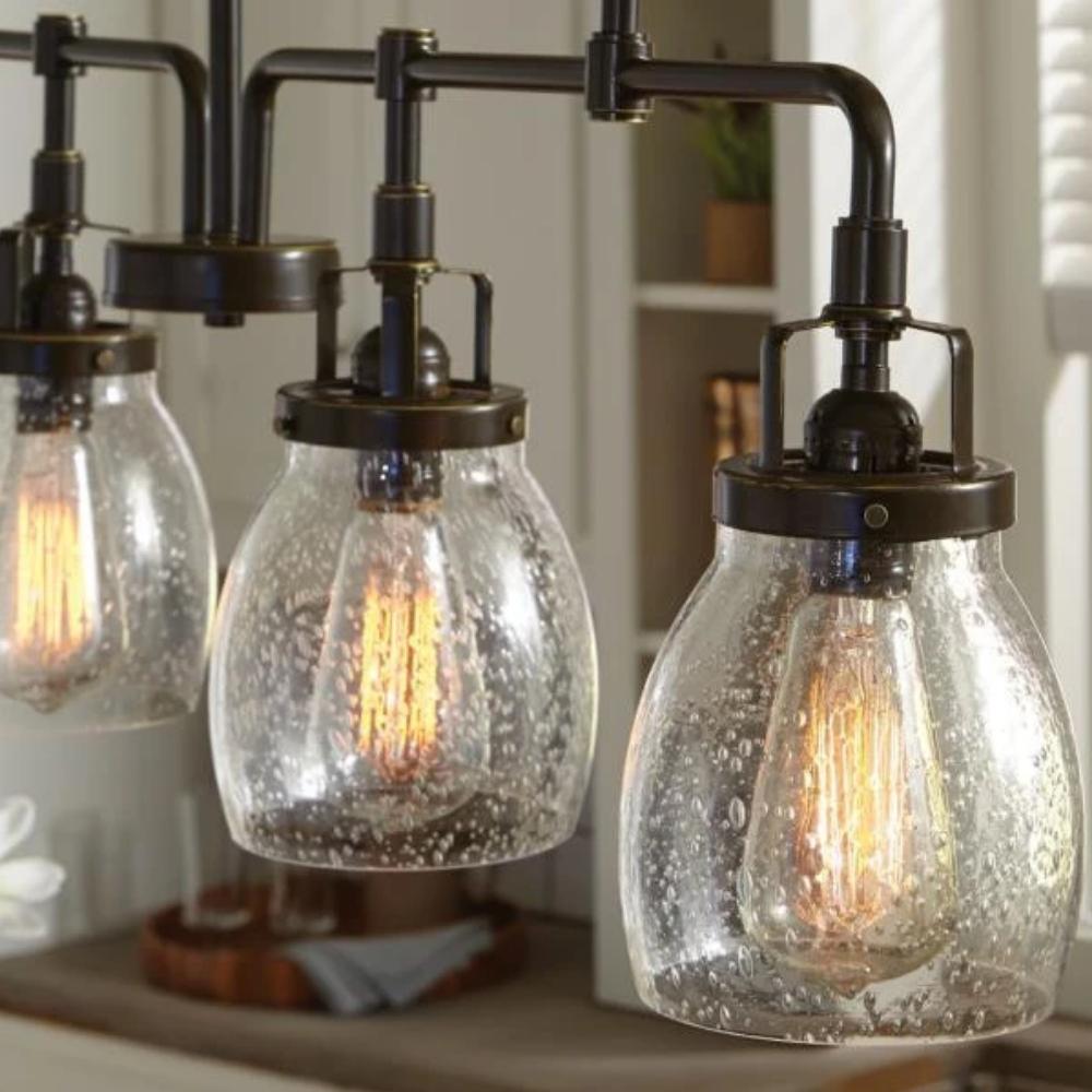 Belton Linear Chandelier in Heirloom Bronze, by Seagull Lighting, 6614504-782