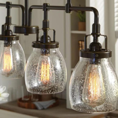 Belton Linear Chandelier in Heirloom Bronze, by Seagull Lighting, 6614504-782