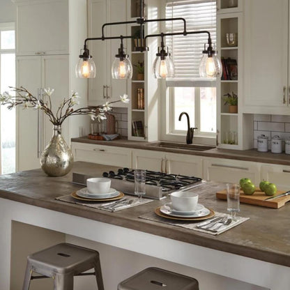 Belton Linear Chandelier in Heirloom Bronze, by Seagull Lighting, 6614504-782