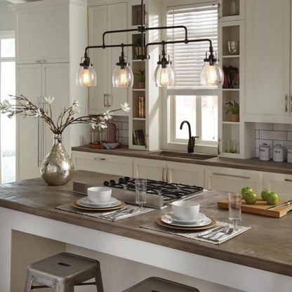 Belton Linear Chandelier in Heirloom Bronze, by Seagull Lighting, 6614504-782