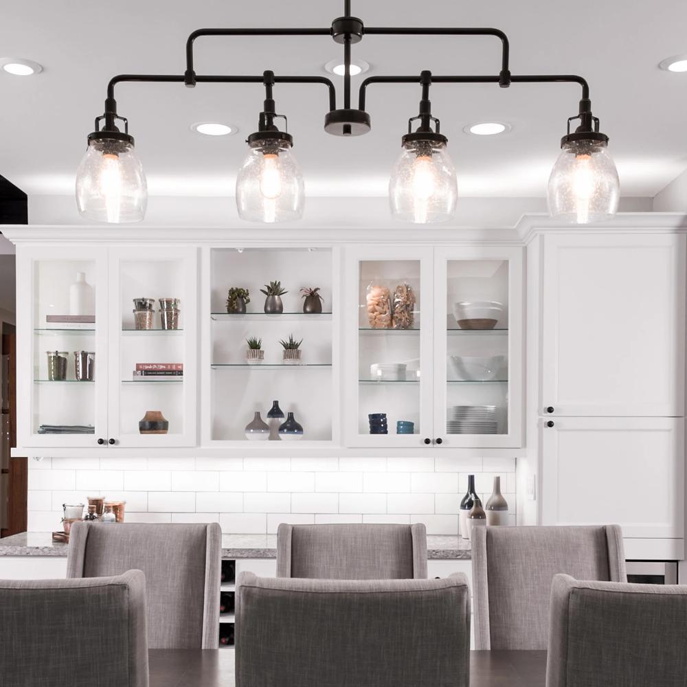 Belton Linear Chandelier in Heirloom Bronze, by Seagull Lighting, 6614504-782