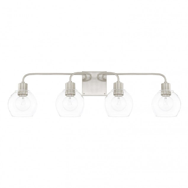 Tanner 4 Light Brushed Nickel Vanity Light by Capital Lighting 120041BN-426
