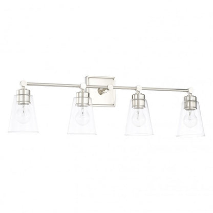 Capital Lighting Enright 4 Light Vanity in Polished Nickel 121841PN-432