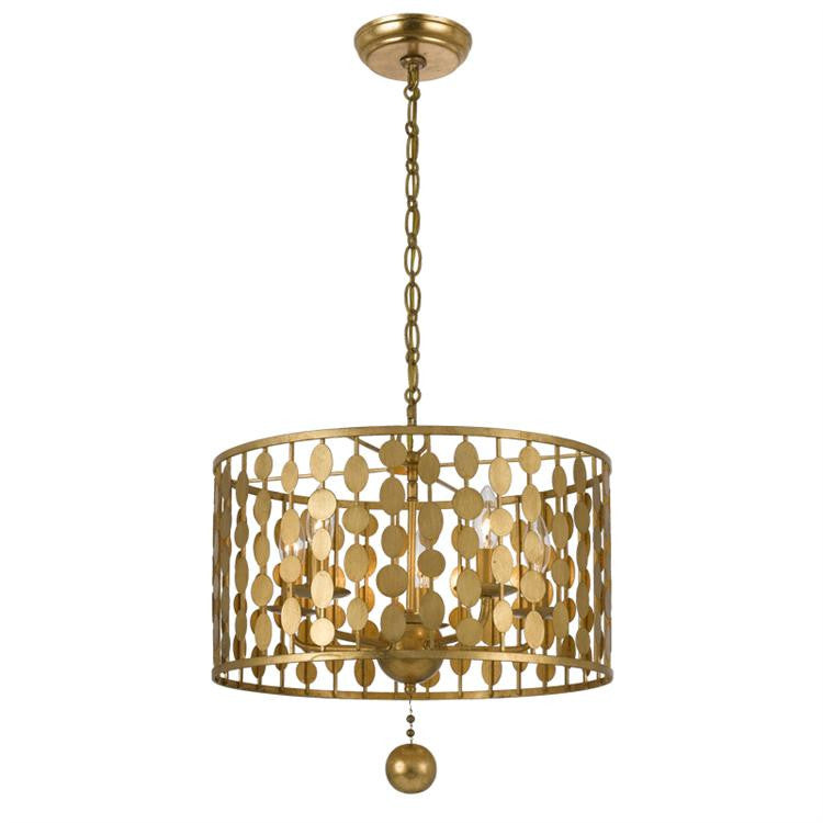 5 Light Layla Chandelier in Antique Gold by Crystorama 545-GA
