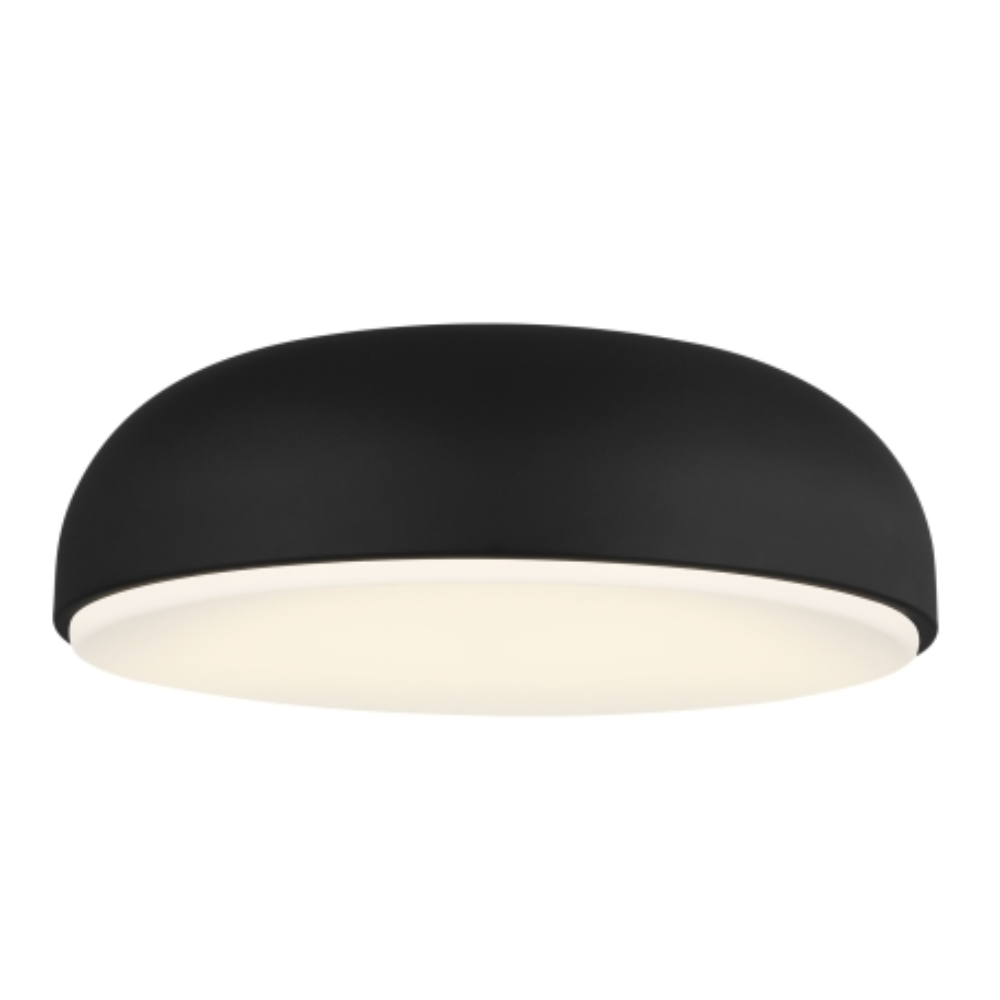 Steel Flush Mount, Ceiling Mount, Black 