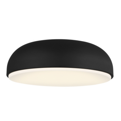 Steel Flush Mount, Ceiling Mount, Black 