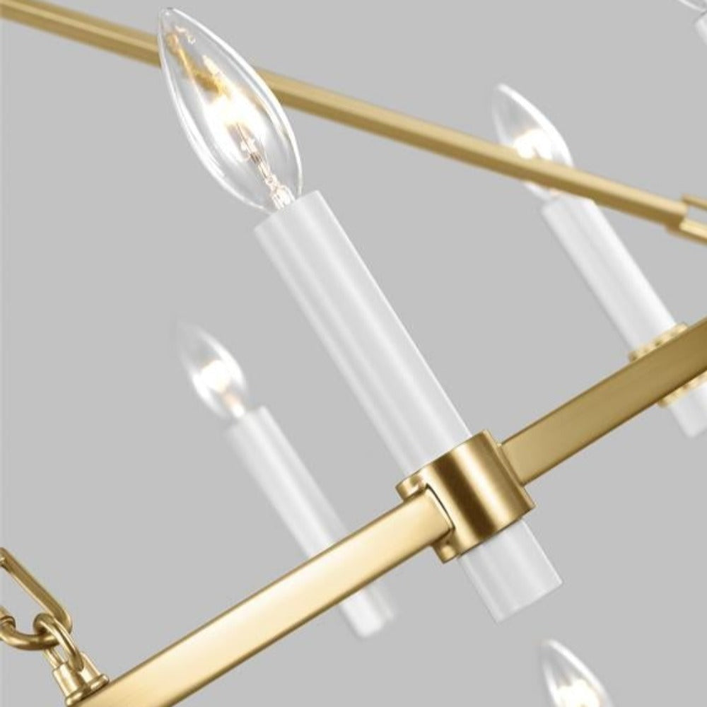 Kamila Chandelier, Chandelier, Burnished Brass