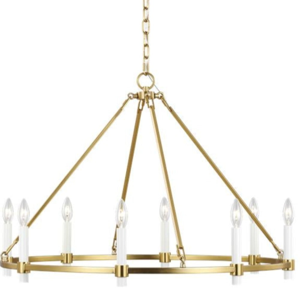 Kamila Chandelier, Chandelier, Burnished Brass