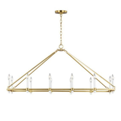 Kamila Chandelier, Chandelier, Burnished Brass