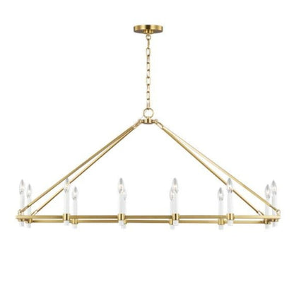 Kamila Chandelier, Chandelier, Burnished Brass