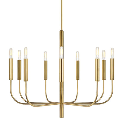 Fenella Chandelier, 6-Light Chandelier, Burnished Brass