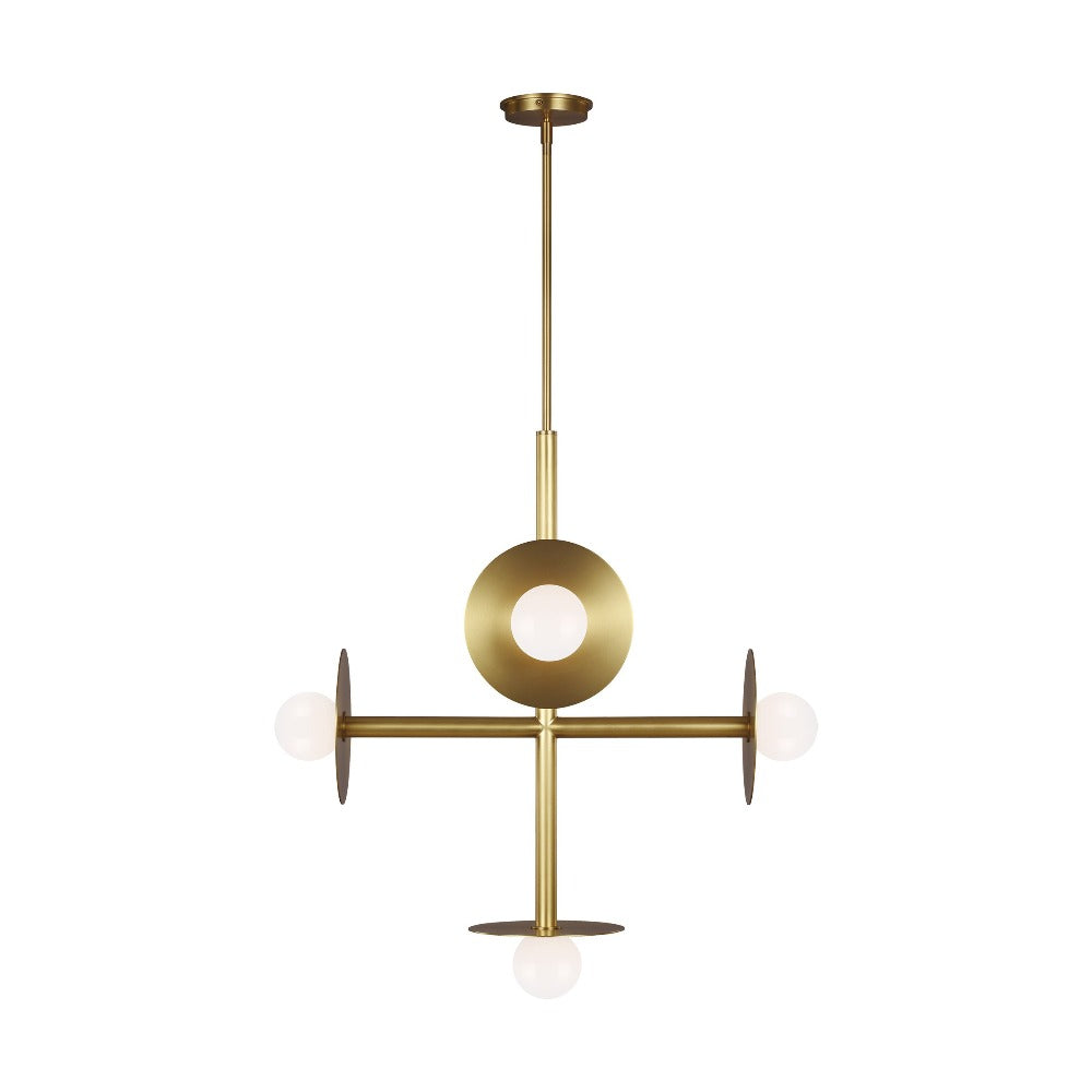 Paxon 5-Light Chandelier, Chandelier, Burnished Brass