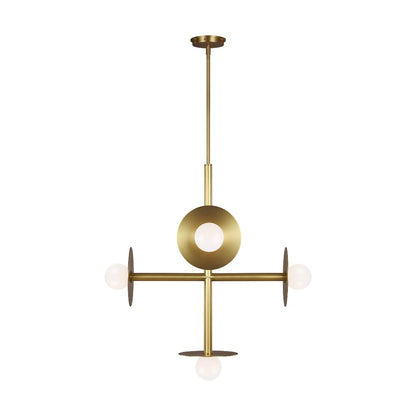 Paxon 5-Light Chandelier, Chandelier, Burnished Brass