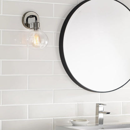 Lifesyle Shot of Clara Sconce, 1-Light Wall Sconce, Chrome, Clear Seeded Glass