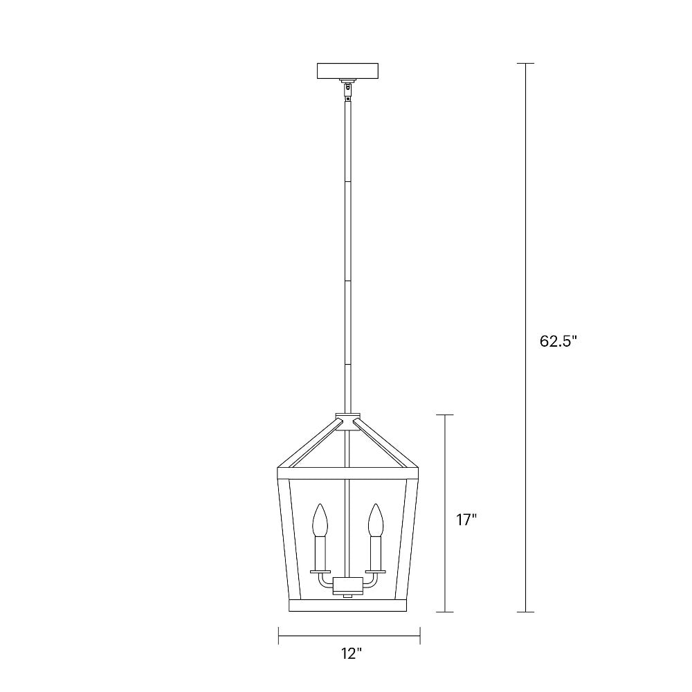 Alder Chandelier, Chandelier, Scale Drawing