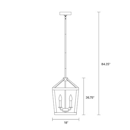 Alder Chandelier, Chandelier, Scale Drawing