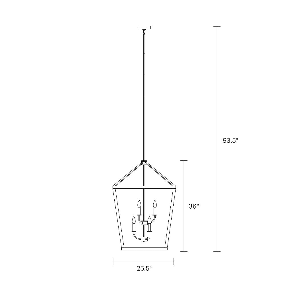 Alder Chandelier, Chandelier, Scale Drawing