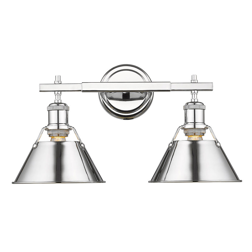 Orwell 2-Light Bath Vanity in Chrome