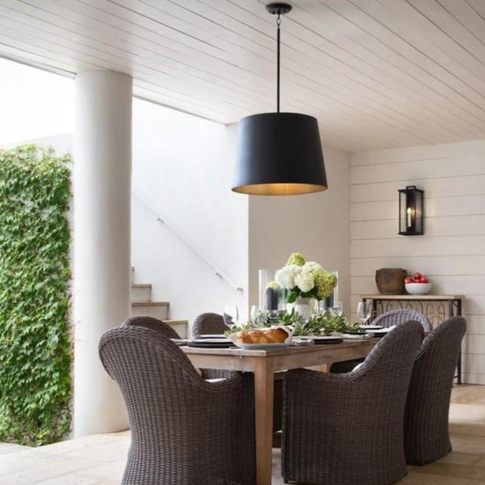 Oliver Drum Pendant, Pendant, Black