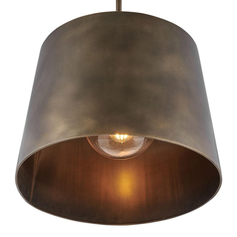 Oliver Drum Pendant, Pendant, Burnished Bronze