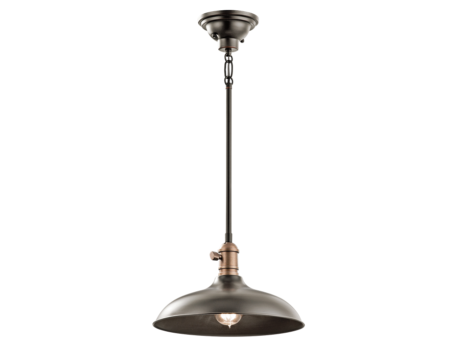 1 Light Medium Cobson Pendant in Olde Bronze by Kichler 42580NBR