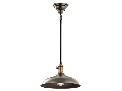 1 Light Medium Cobson Pendant in Olde Bronze by Kichler 42580NBR