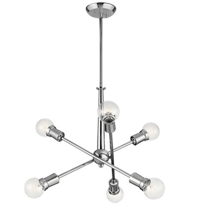 Armstrong 6 Light Chandelier in Chrome by Kichler Lighting 43095CH
