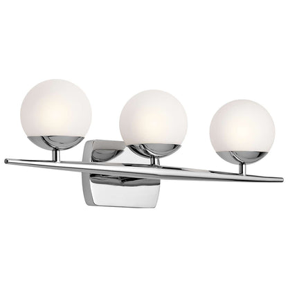 Jasper Vanity 3 Light in Chrome by Kichler Lighting ( 45582CH) | Lighting Connection 
