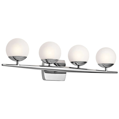 Jasper Vanity 4 Light in Chrome by Kichler Lighting ( 45583CH) | Lighting Connection
