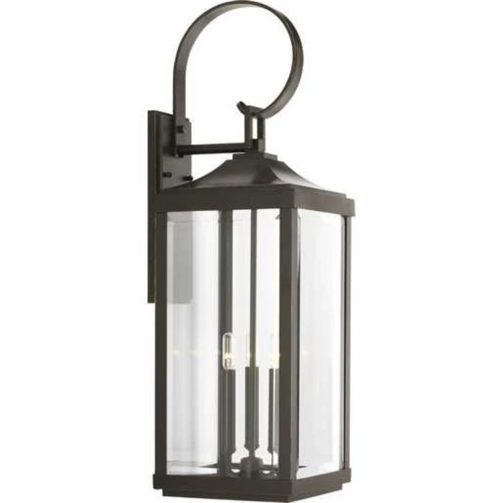 Gibbes Outdoor Wall Lantern, 3-Light Lantern, Antique Bronze