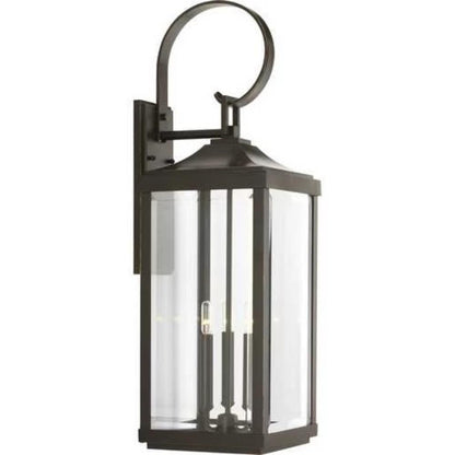 Gibbes Outdoor Wall Lantern, 3-Light Lantern, Antique Bronze