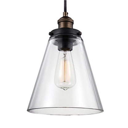 Baskin Pendant in Painted Aged Brass with a Dark Weathered Zinc Finish by Murray Feiss,  P1347PAGB/DWZ