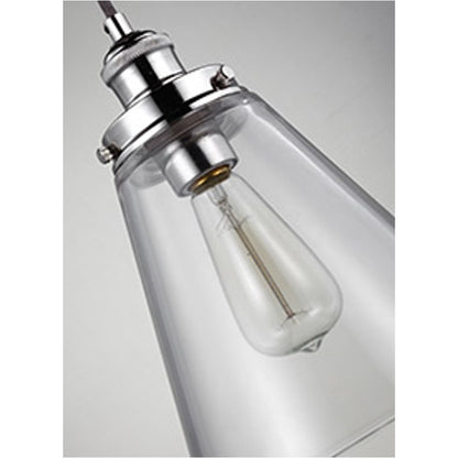 Baskin Pendant in Polished Nickel by Murray Feiss,  P1347PN